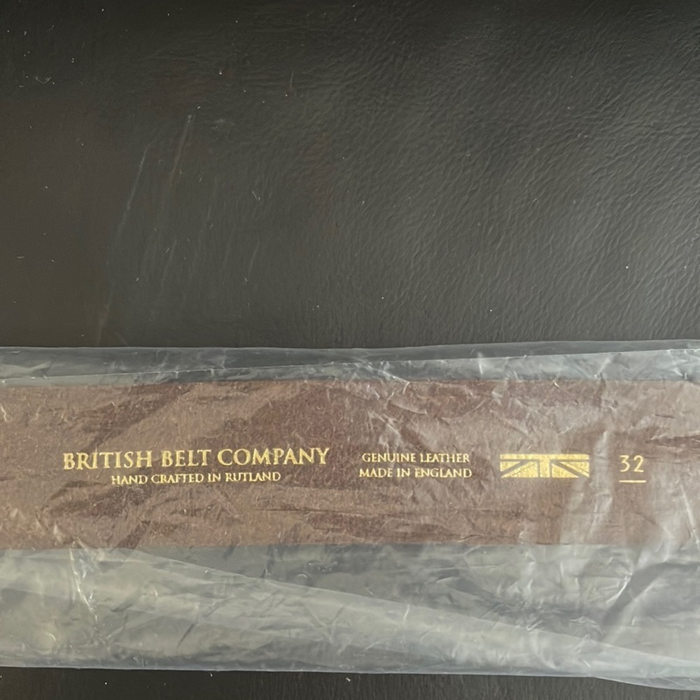 The British Belt Company Real Leather 32 BROWN